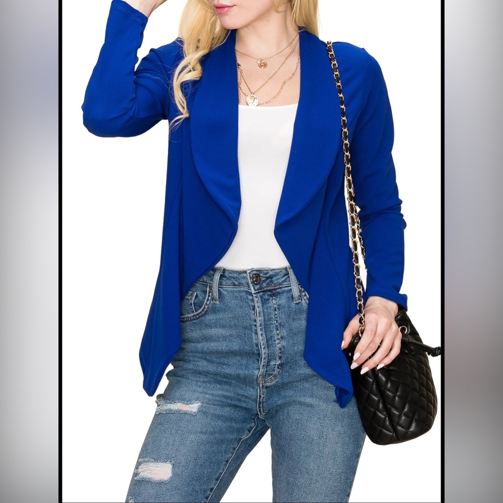✨ NWT Doubleju Tailored Blue Blazer – Modern Business Casual Staple ✨